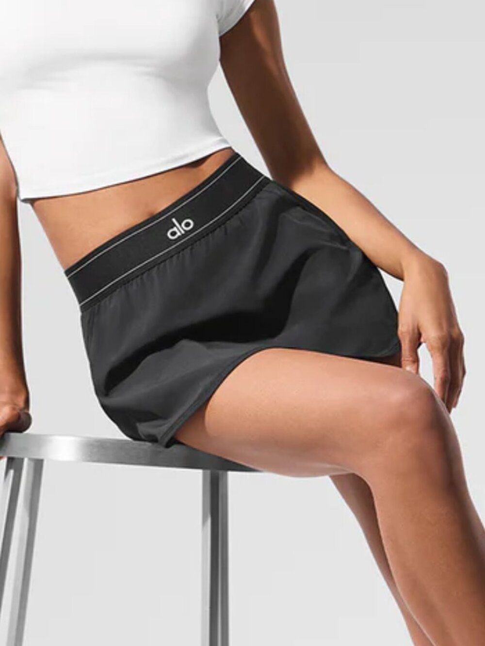 ALO Yoga Match Point Skirt Black NWT🌷✨Activewear Tennis short skirt - Picture 6 of 7
